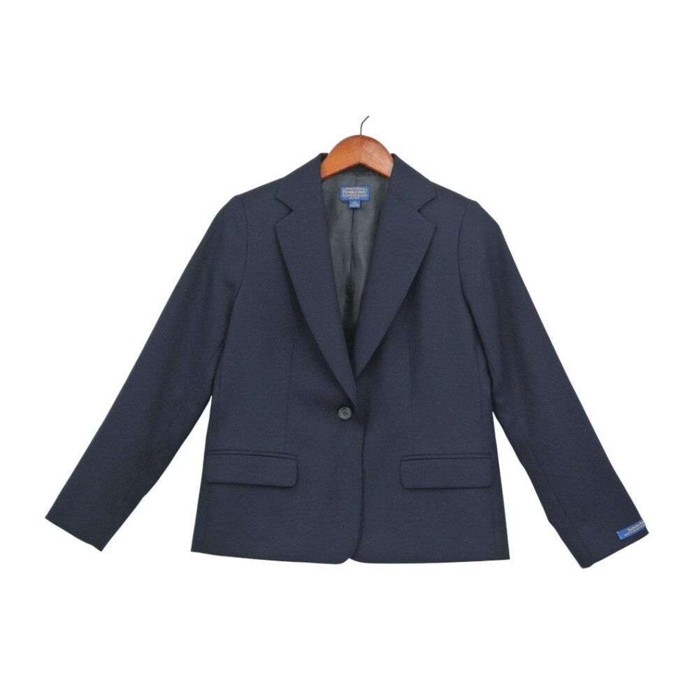 Pendleton Virgin Wool Navy Single Button Professional Blazer Jacket 6P - Picture 4 of 7